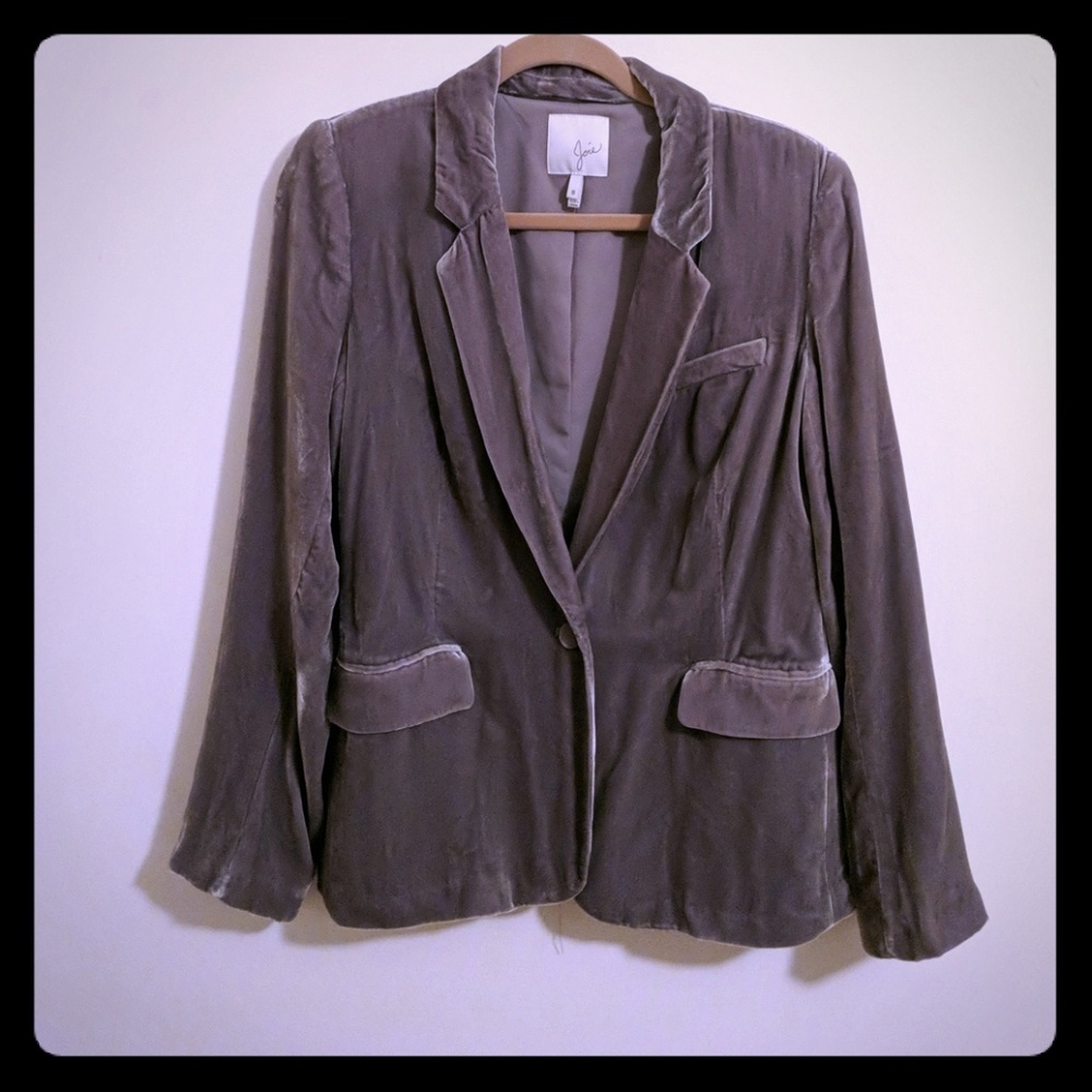 Joie Silver Velvet Mehira Blazer